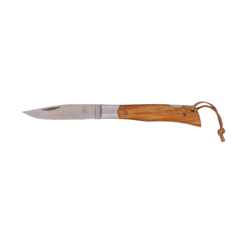 Couteau de poche Damas fait à la main manche en bois d'olivier