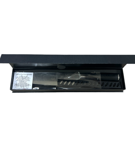 Couteau Santoku 7" lame Damas