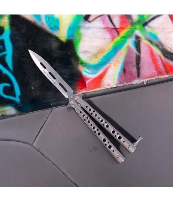 Butterfly knife silver